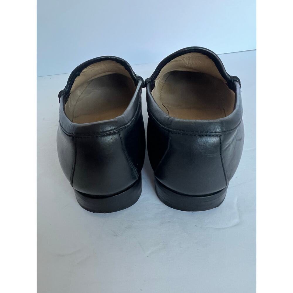 Authentic Gucci Black Leather Brixton Gold Horsebit Slip On Loafer Shoes Sz 6.5 - Picture 6 of 12